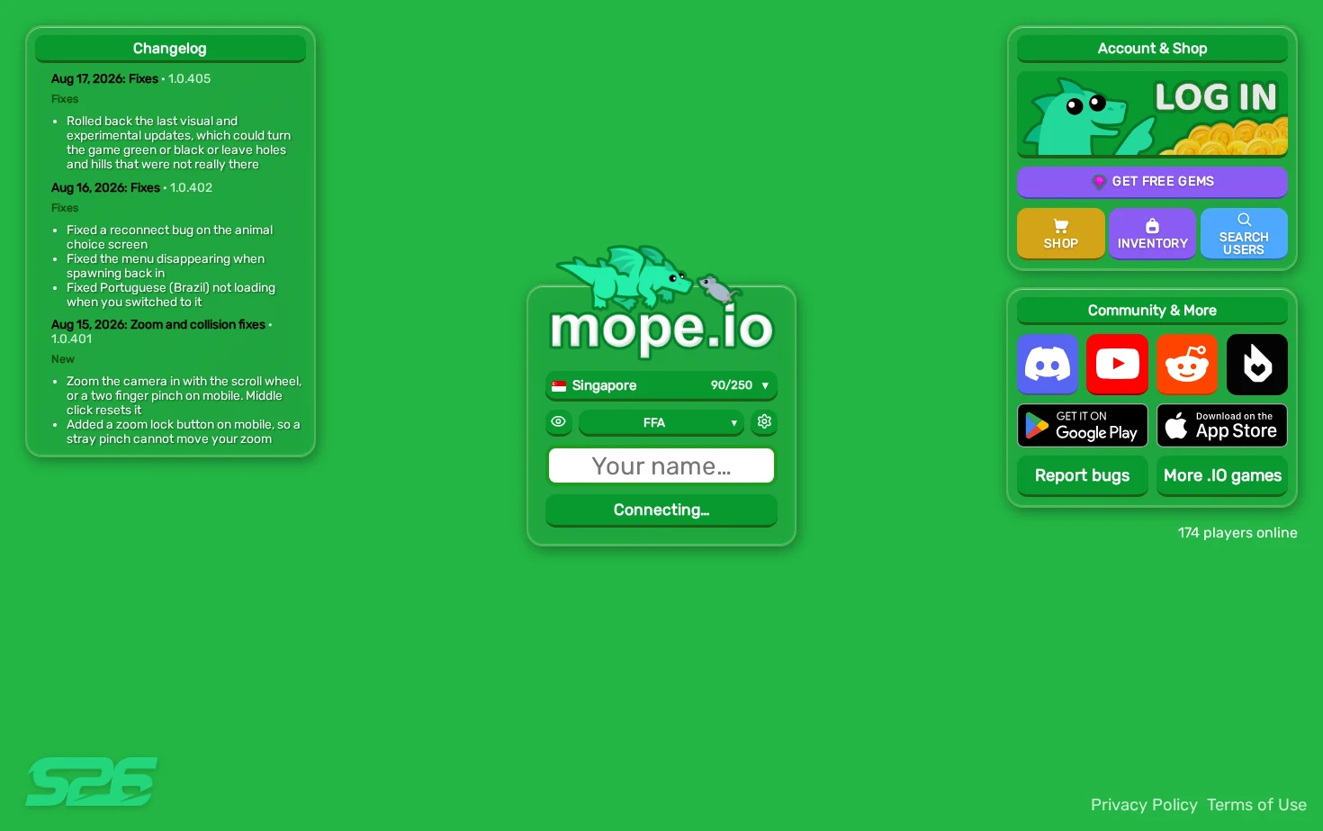 mope.io 页面快照